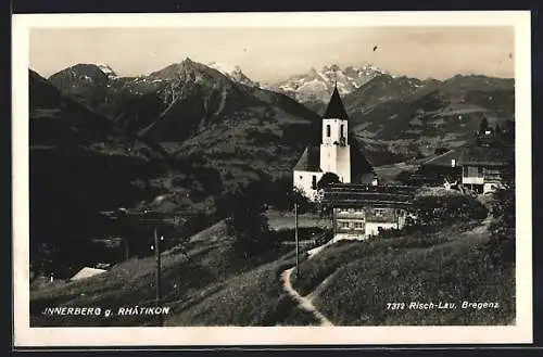 AK Innerberg, Ortsansicht gegen Rhätikon