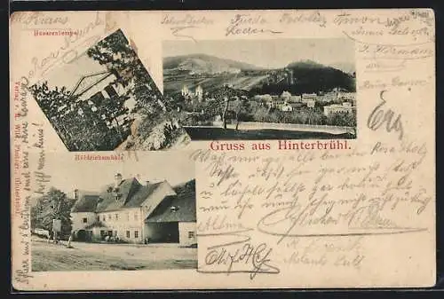 AK Hinterbrühl, Höldrichsmühle und Husarentempel