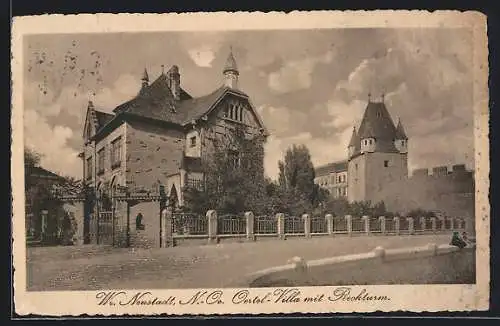 AK Wr. Neustadt /N.-Ö., Oertel-Villa mit Reckturm