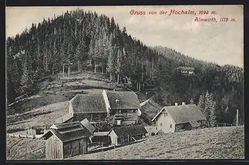 AK Frohnleiten, Hochalm, Gasthaus Almwirth