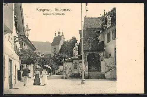 AK Bregenz a. Bodensee, Blick auf das Kapuzinerkloster