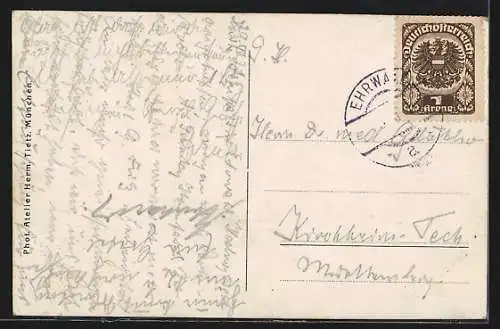 AK Ehrwald, Ortspartie mit Kirche