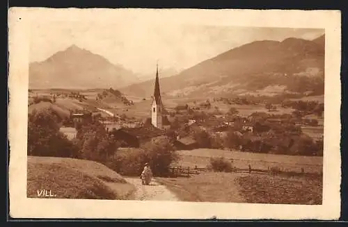 AK Innsbruck, Vill von einer Anhöhe mit Mutter und Kind