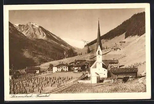 AK Tux, Lanersbach mit Kirche