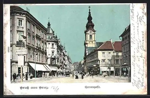 AK Graz, in der Herrengasse