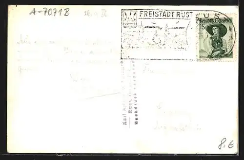 AK Rust am Neusiedlersee, Teilansicht mit Kirche