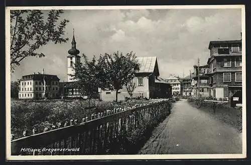 AK Hittisau i. Bregenzerwald, Ortsansicht mit Kirche