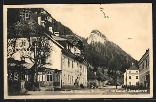 AK Gusswerk, Strassenpartie mit Gasthof Bogensberger