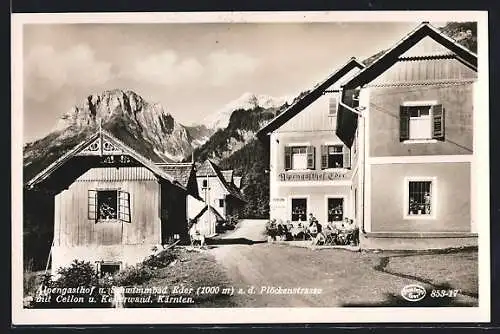 AK Kötschach-Mauthen /Kärnten, Alpengasthof Eder an der Plöckenstrasse