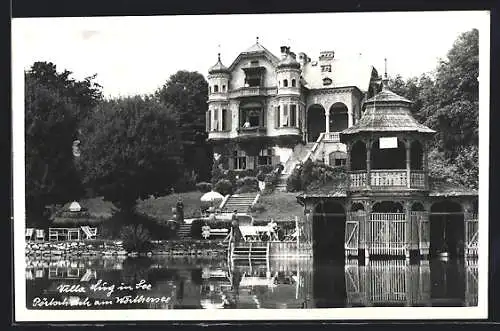 AK Pörtschach am Wörthersee, Villa Lug in See, vom Wasser gesehen