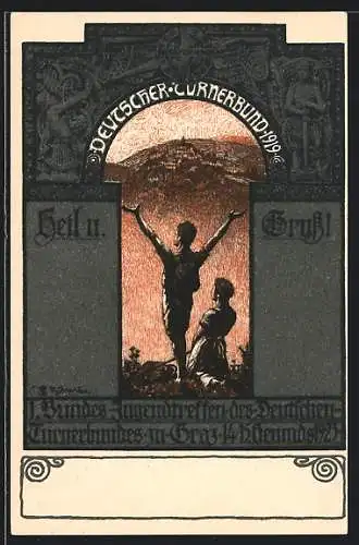 AK Graz, Deutscher Turnerbund 1919, 1. bundes-Jugendtreffen des Deutschen Turnerbundes 1923