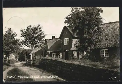 AK Keitum /Sylt, Wegpartie an Friesenhäusern