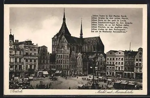 AK Rostock, Markt und Marienkirche