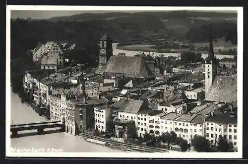 AK Wasserburg a. Inn, Ortsansicht aus der Vogelschau