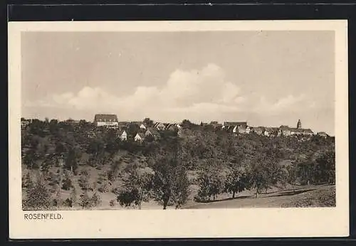 AK Rosenfeld / Württ., Ortsansicht mit Wald im Vordergrund