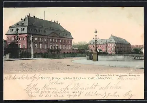 AK Mainz, Grossherzogliches Schloss und Kurfürstliches Palais