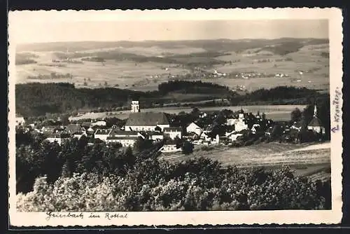 Foto-AK Griesbach i/Rottal, Panorama des Ortes
