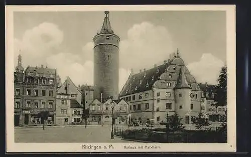 AK Kitzingen, Rathaus mit Marktturm
