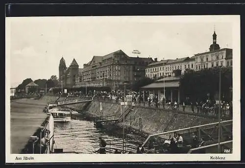 AK Koblenz, Partie am Rhein