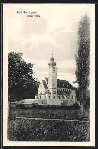 AK Bad Brückenau, Blick auf die Katholische Kirche