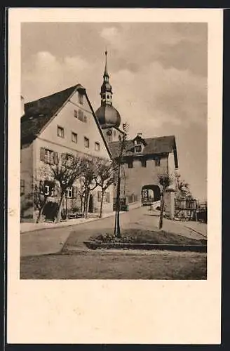 AK Lonnerstadt, Blick zur Kirche