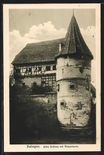 AK Balingen, Altes Schloss mit Wasserturm