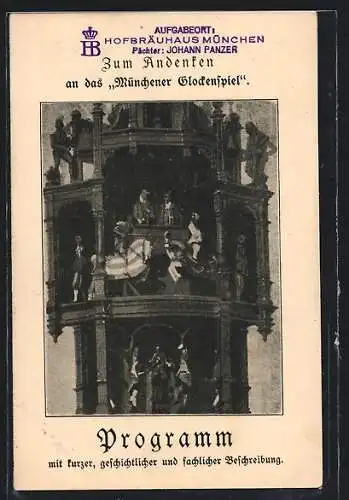 AK München, Hofbräuhaus München, Münchener Glockenspiel