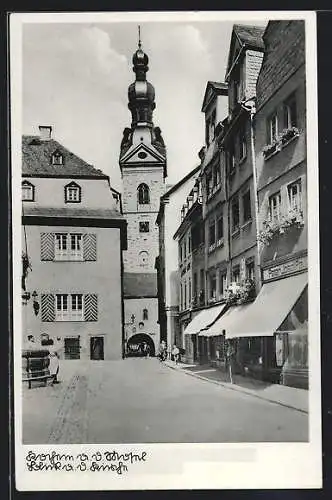 AK Cochem, Markt mit Blick auf die Kirche