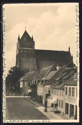 AK Greifswald, Ansicht der Marienkirche