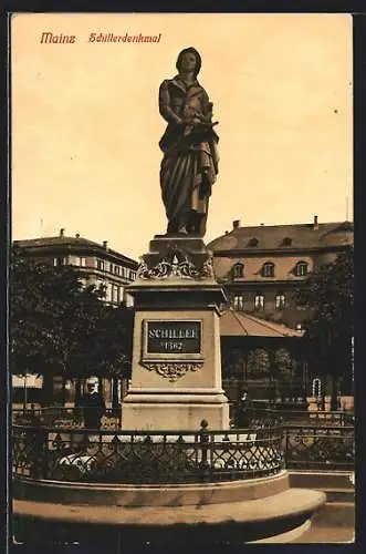 AK Mainz, Schillerdenkmal