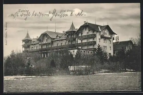 AK Tutzing, Blick auf das Hotel Simson