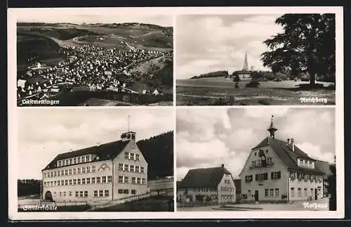 AK Onstmettingen, Schillerschule, Rathaus, Raichberg