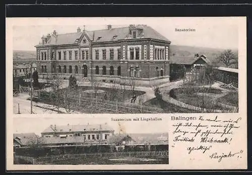 AK Balingen, Sanatorium mit Liegehallen