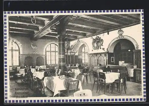 AK München, Innenansicht Restaurant Augustiner