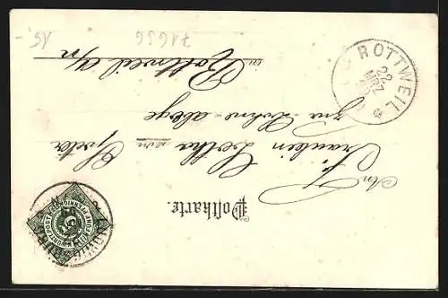 Lithographie Ludwigsburg / Württ., Schloss Monrepos