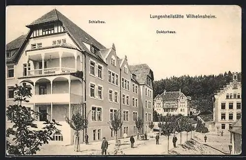 AK Oppenweiler, Lungenheilstätte Wilhelmsheim, Schlafbau und Doktorhaus