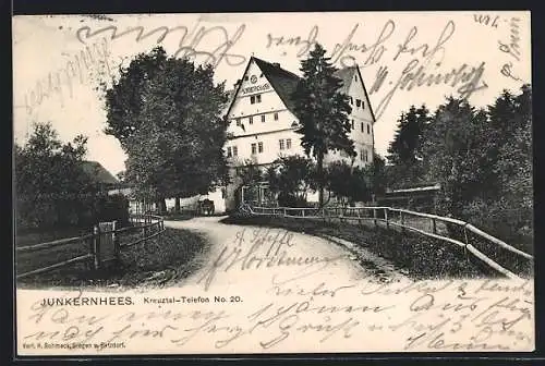 AK Junkernhees, Strassenpartie mit Haus Syberg 1898