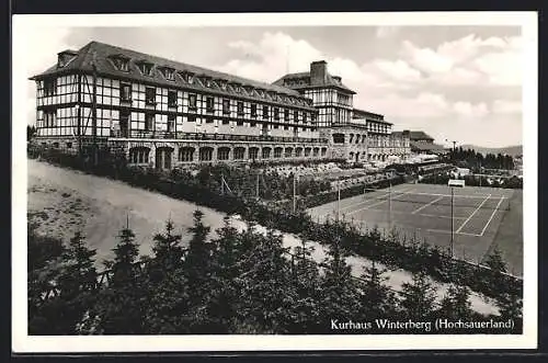 AK Winterberg /Hochsauerland, Kurhaus mit Tennisplatz