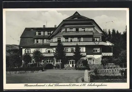 AK Menzenschwand i. bad. Schwarzwald, Erholungsheim