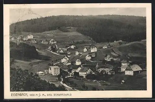 AK Eisenbach (bad. Schwarzwald), Gesamtansicht aus der Vogelschau