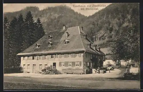 AK Hinterzarten, Gasthaus zur Posthalde im Höllental