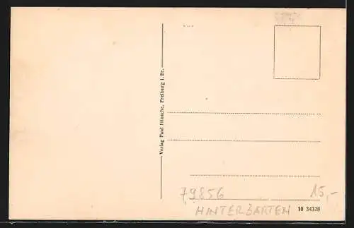 AK Hinterzarten, Gasthaus zur Posthalde im Höllental