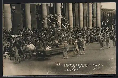 AK München, 17. Deutsches Museum-Festzug 1925, Festwagen Luft