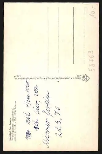 AK Wiblingwerde im Sauerland, Imbissstube Braun, Ortsansicht