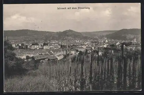 AK Lörrach, Gesamtansicht mit dem Hünerberg