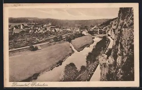 AK Gutenstein, Ortsansicht mit Donautal