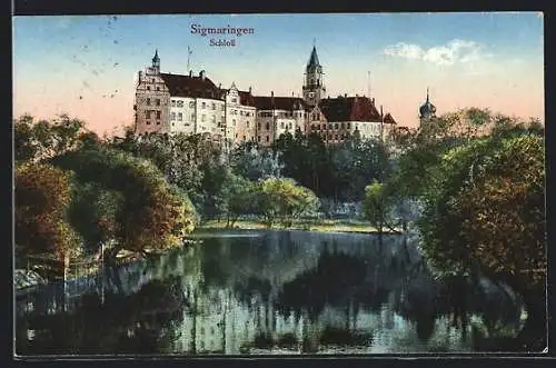 AK Sigmaringen, Schloss mit Park und See