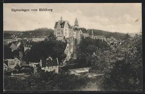 AK Sigmaringen, Ansicht vom Mühlberg