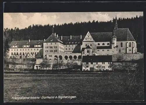 AK Gorheim b. Sigmaringen, Franziskanerkloster im Sonnenschein