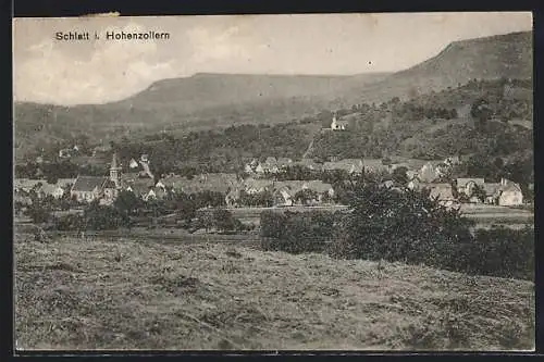 AK Schlatt /Hohenzollern, Panorama mit Kirche